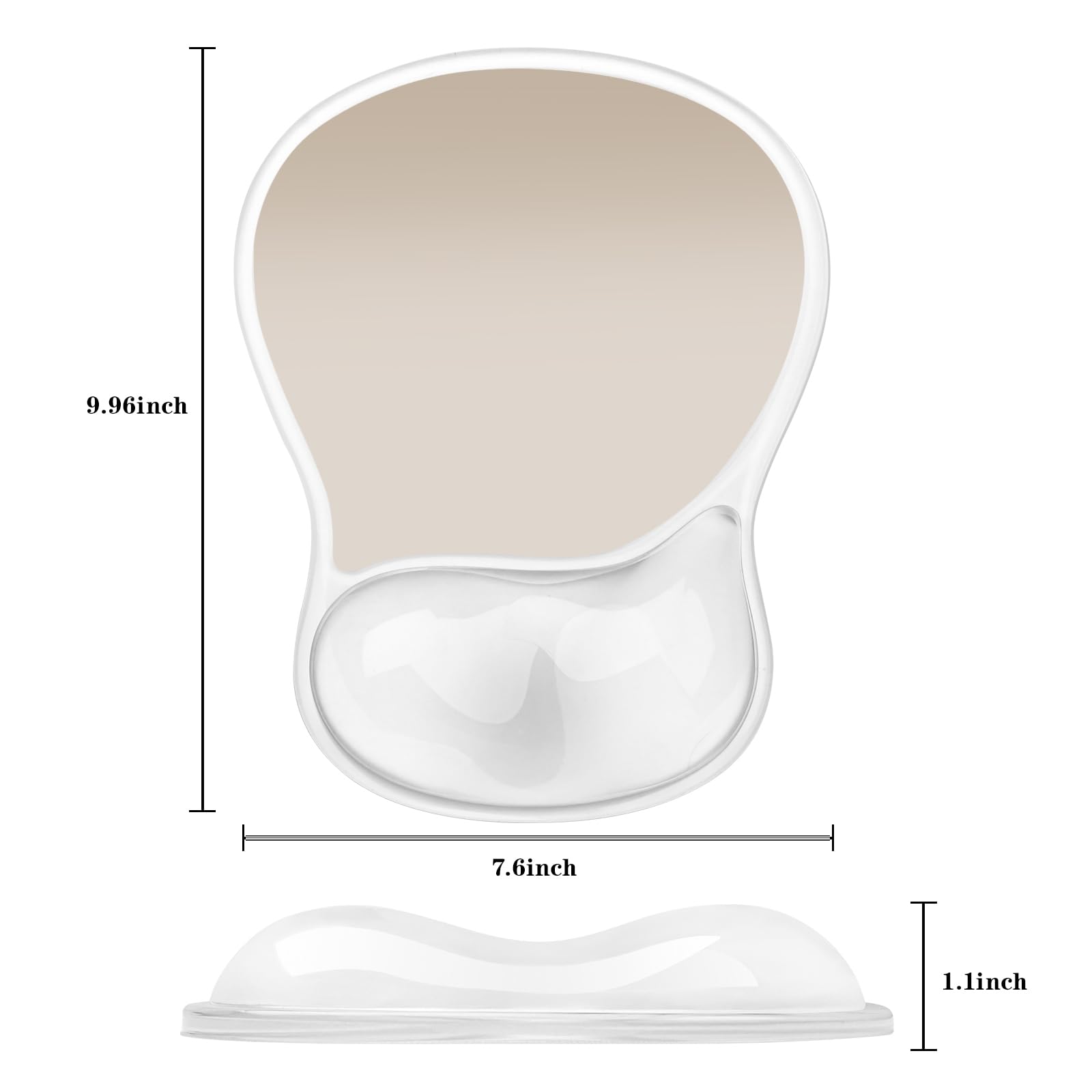 Mouse Pad with Wrist Rest,Ergonomic Mouse Pad with Comfortable Gel Wrist Rest Support and Non-Slip