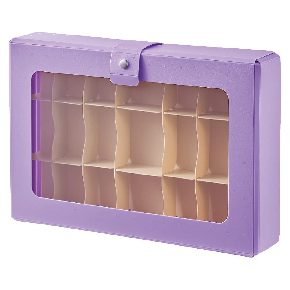Lihit Lab A698-10 Maste Storage with Dividers, Collection Case, Purple