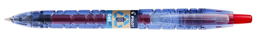 Pilot Begreen B2P Recycled Retractable Gel Rollerball 0.7 mm Tip (Box of 10) - Red