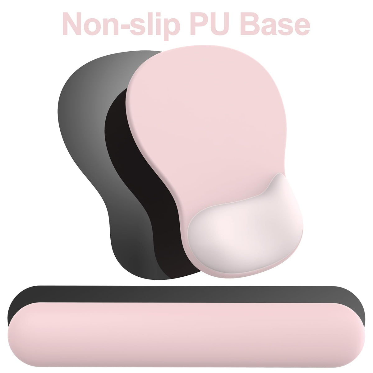 Ergonomic Mouse Pad with Wrist Rest and Keyboard Wrist Rest, Gel Mousepad