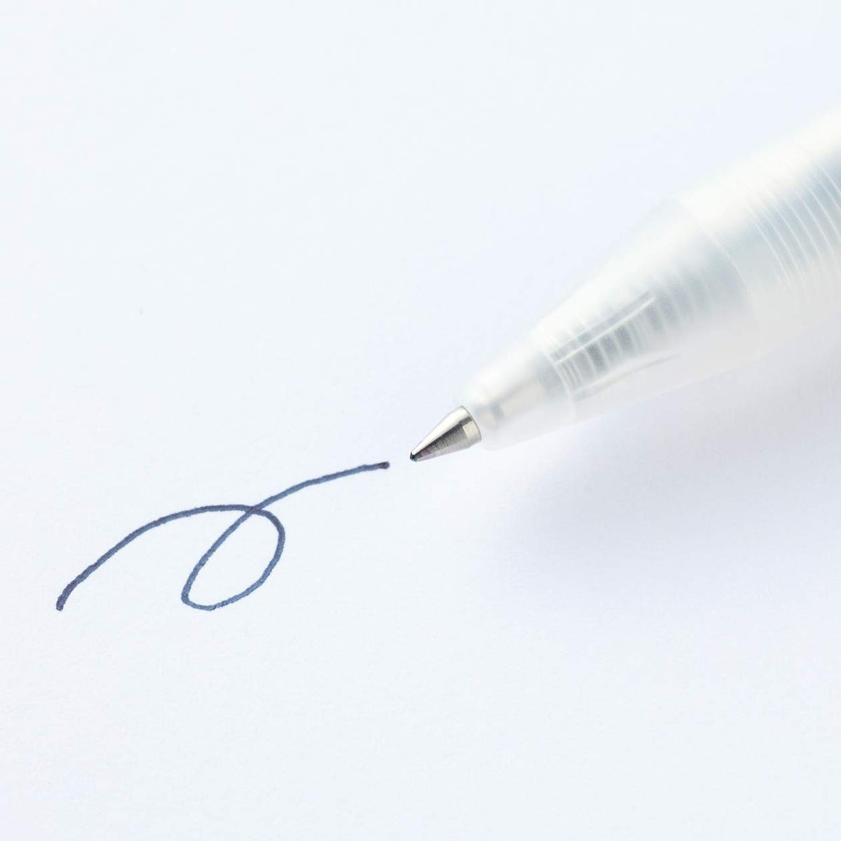 MUJI - 0.5mm Blue Black Smooth Gel Ink Retractable Ballpoint Pen (10 Pieces)