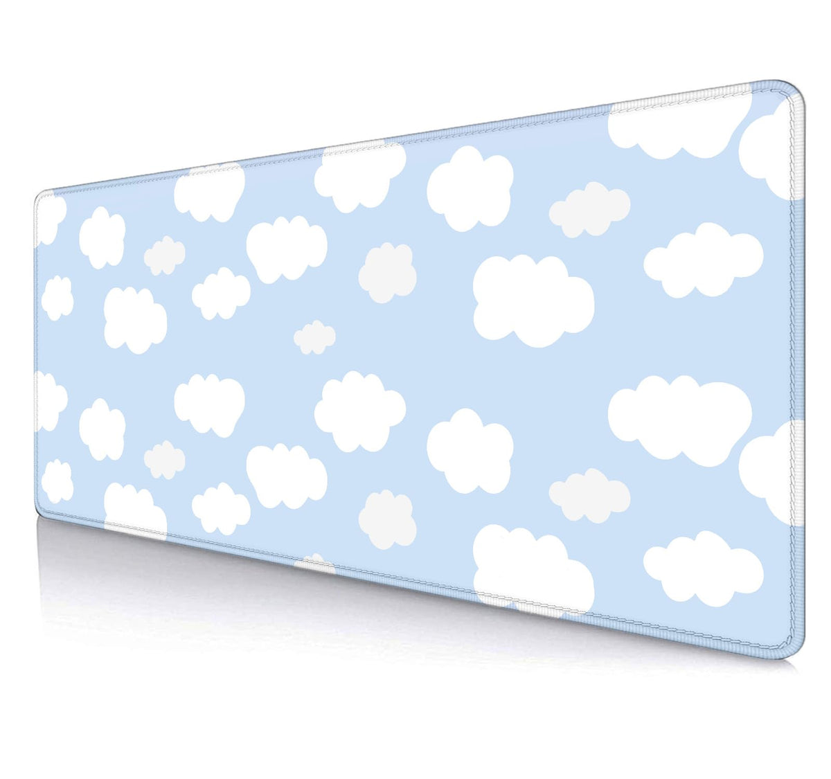 SXCKANG Cute Desk Pad, Blue Sky with Clouds Desk Mat, Large Mouse Pad, Protector Pad, Non-Slip