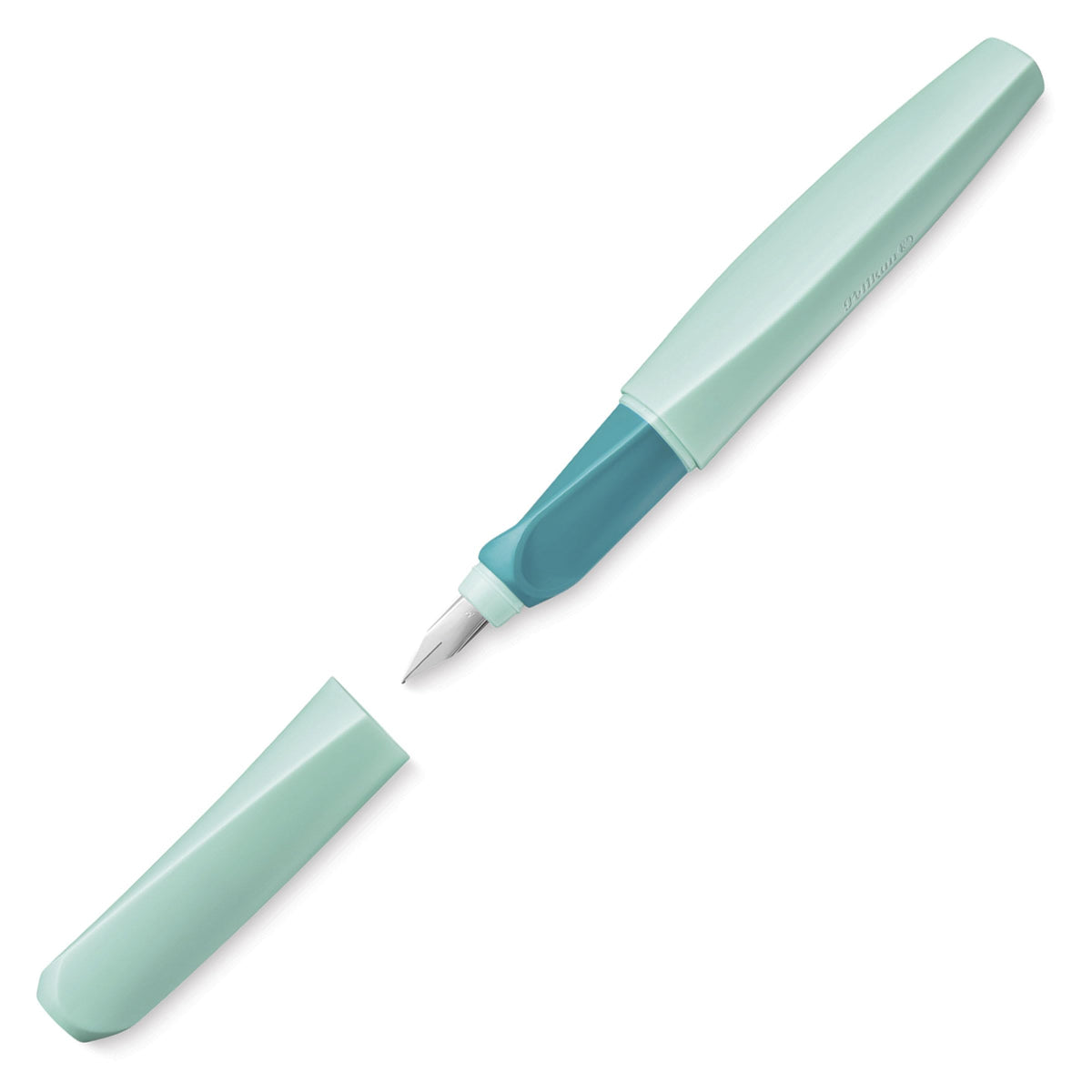 Pelikan Twist Fountain Pen with 2 Ink Cartridges, Medium Nib, Neon Mint, Blister Card (814867)