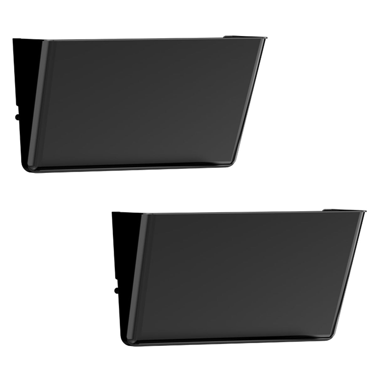 Gawerk Clear Acrylic Single Pocket, Plastic Hanging Wall Mount File Holder for Office Home (Black