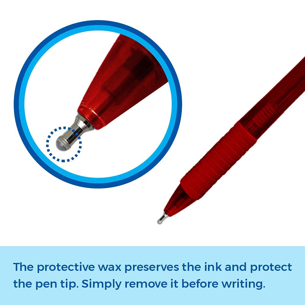 Greeting Pen Translucent 12 Pen Set with Motivational/Inspirational Quotes and Comfort Grip, 6
