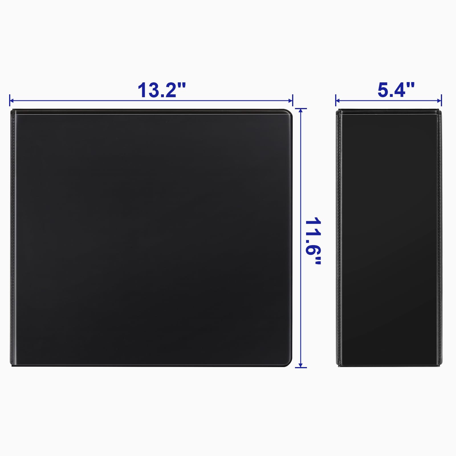 COMIX Durable 5 Inch D-Ring 3 Ring Binder with Clear View Cover