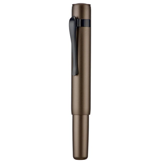 HONG DIAN M2 Black Forest Mini Fountain Pen, Medium Soft Nib & Sleek Shape Aluminium Short Pocket