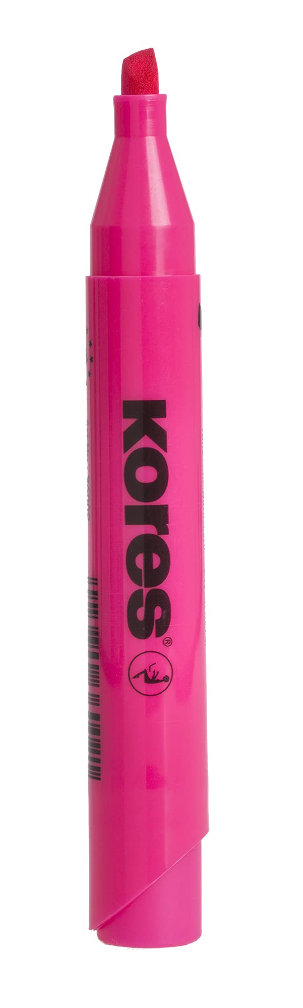 Kores High Liner Plus Highlighter Pens, Chisel Tip, Pink, Blister Pack of 1