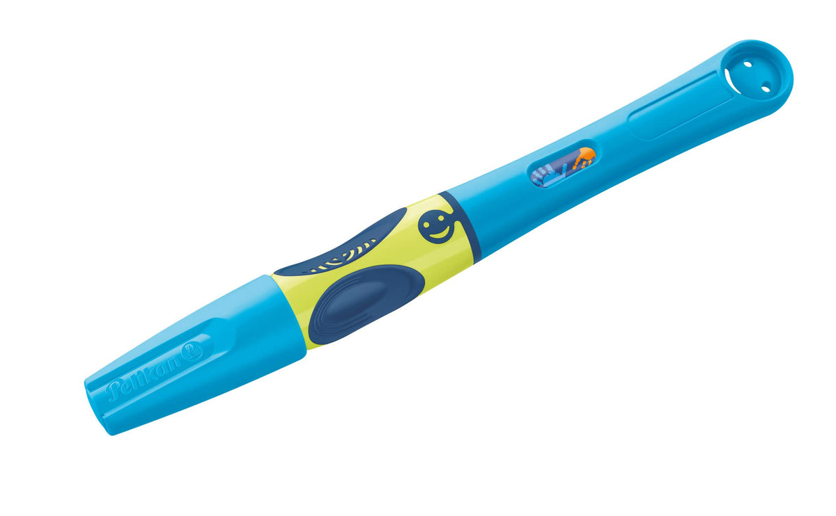Pelikan Griffix Learner's Fountain Pen for Right-Handed Users, Neon Fresh Blue, Pack of 1 on
