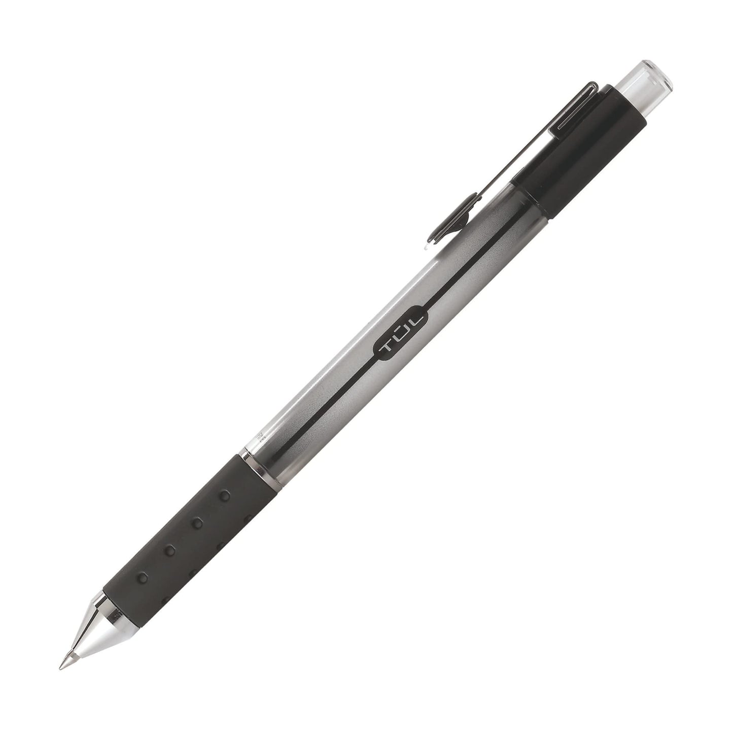 TUL GL3 Gel Pens, Retractable, Medium Point, 0.7 mm, Gray Barrel, Black Ink, Pack Of 4