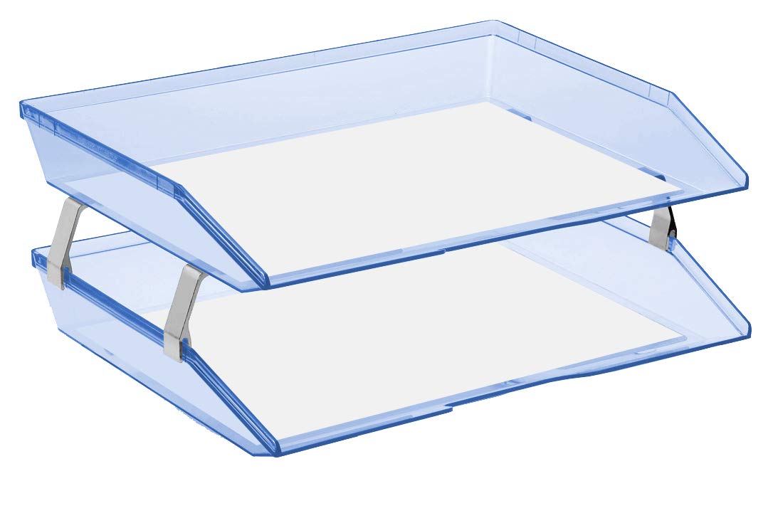 Acrimet Facility 2 Tier Letter Tray, Side Load, Letter Size/A4, Desktop File Organizer, Plastic