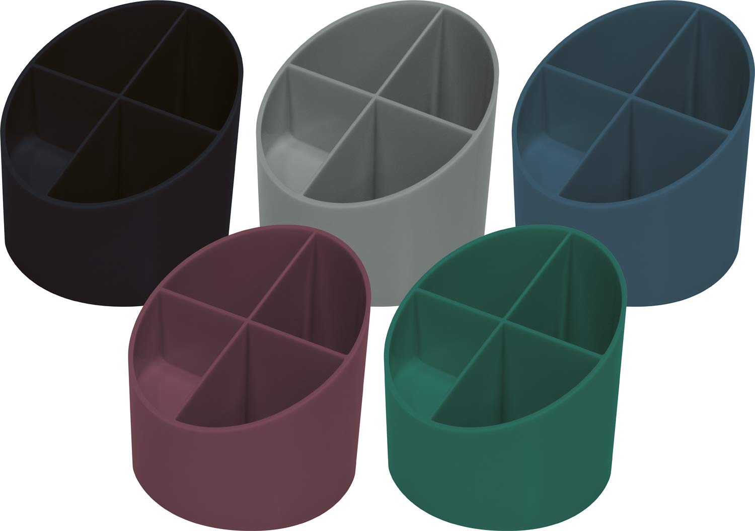 Helit "The Green Cross Multi Holder, Recycled Plastic Blue Angel Certified, Pack of 1 Black