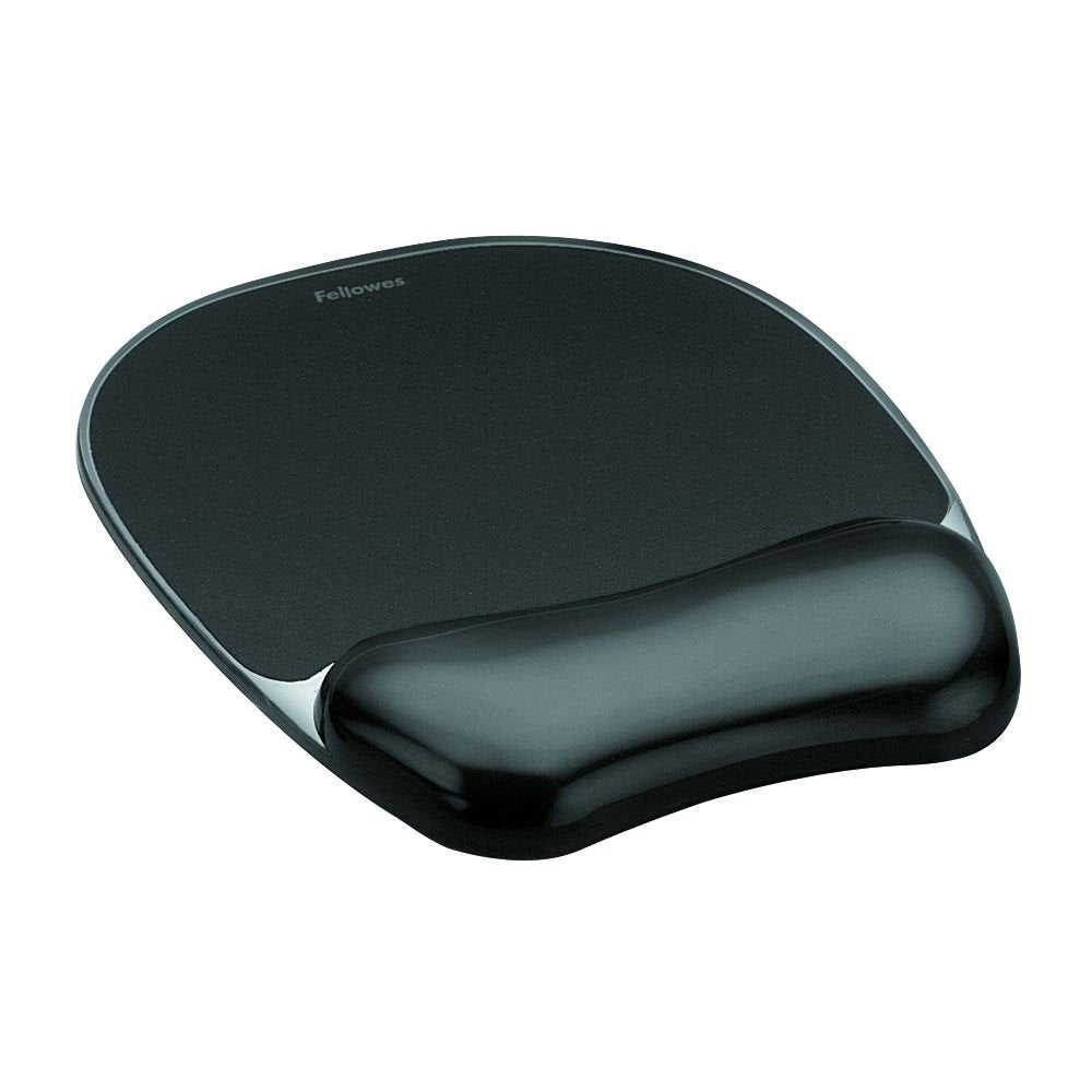 Fellowes 9112101 Crystals Gel Mouse Pad and Wrist Support - Black