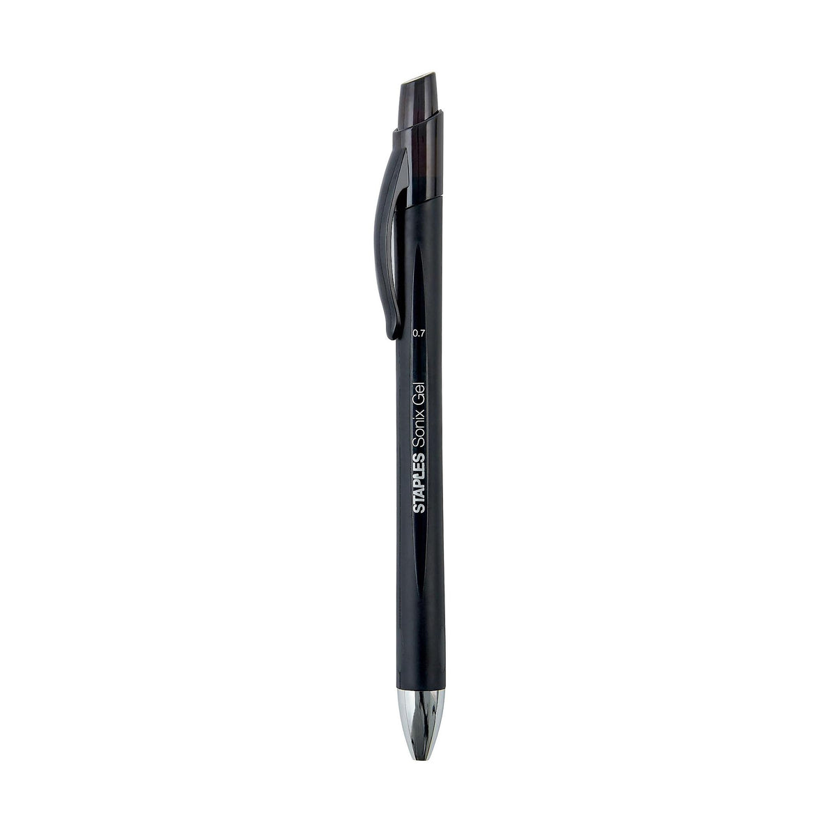 Staples Sonix Retractable Gel Pens, Medium 0.7mm, Black Ink, 36-Pack