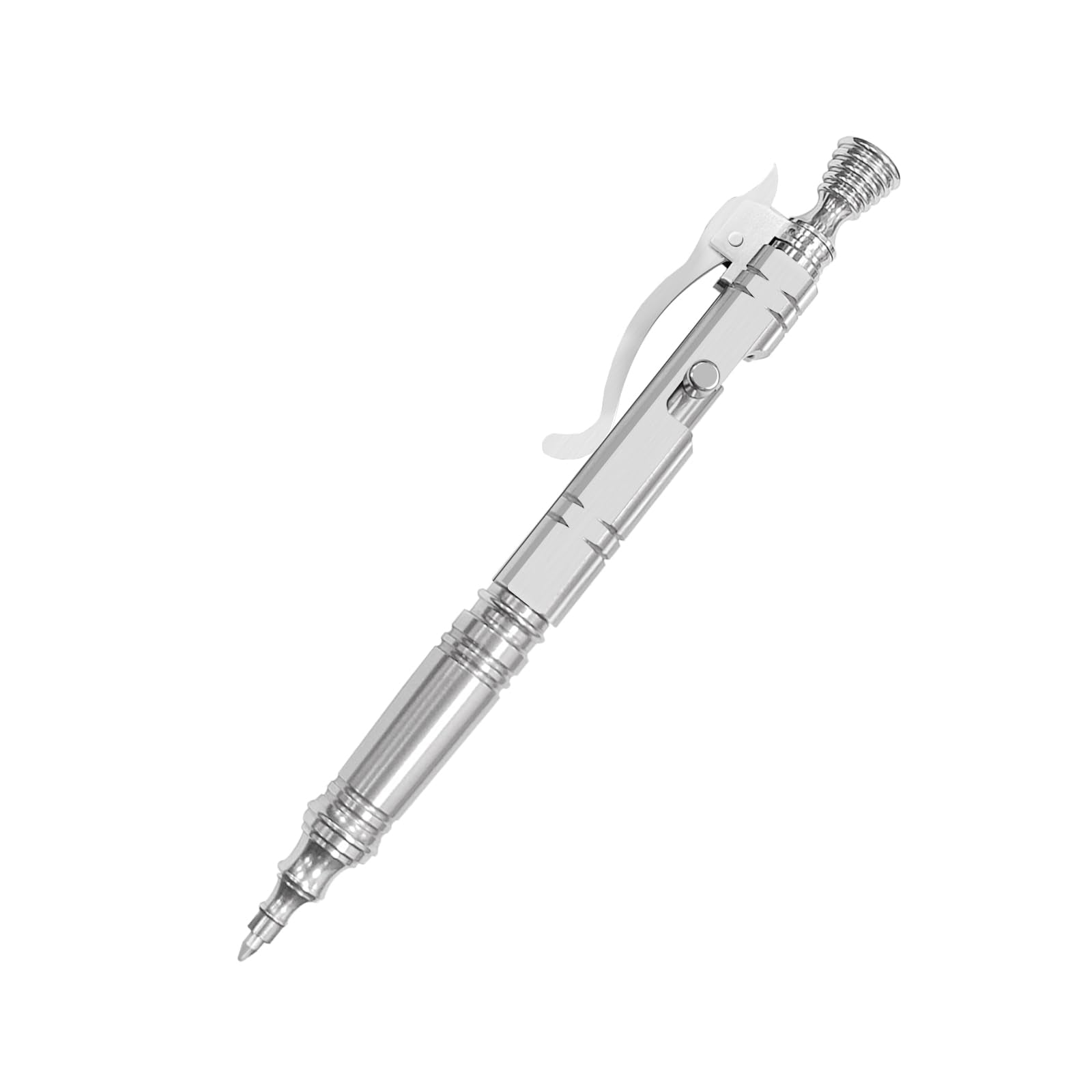 Dr.Metalleung Luxury Bolt Action Pen: Heavy-Duty Stainless Steel EDC Ballpoint Pen with Retractable
