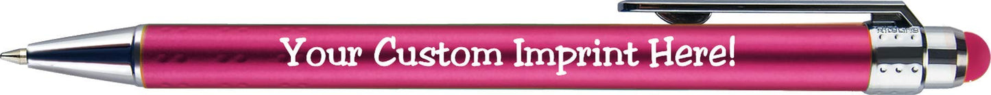 Personalized Pens with Stylus Tip -Bright Vibes- Click action - Custom - Black writing - Printed