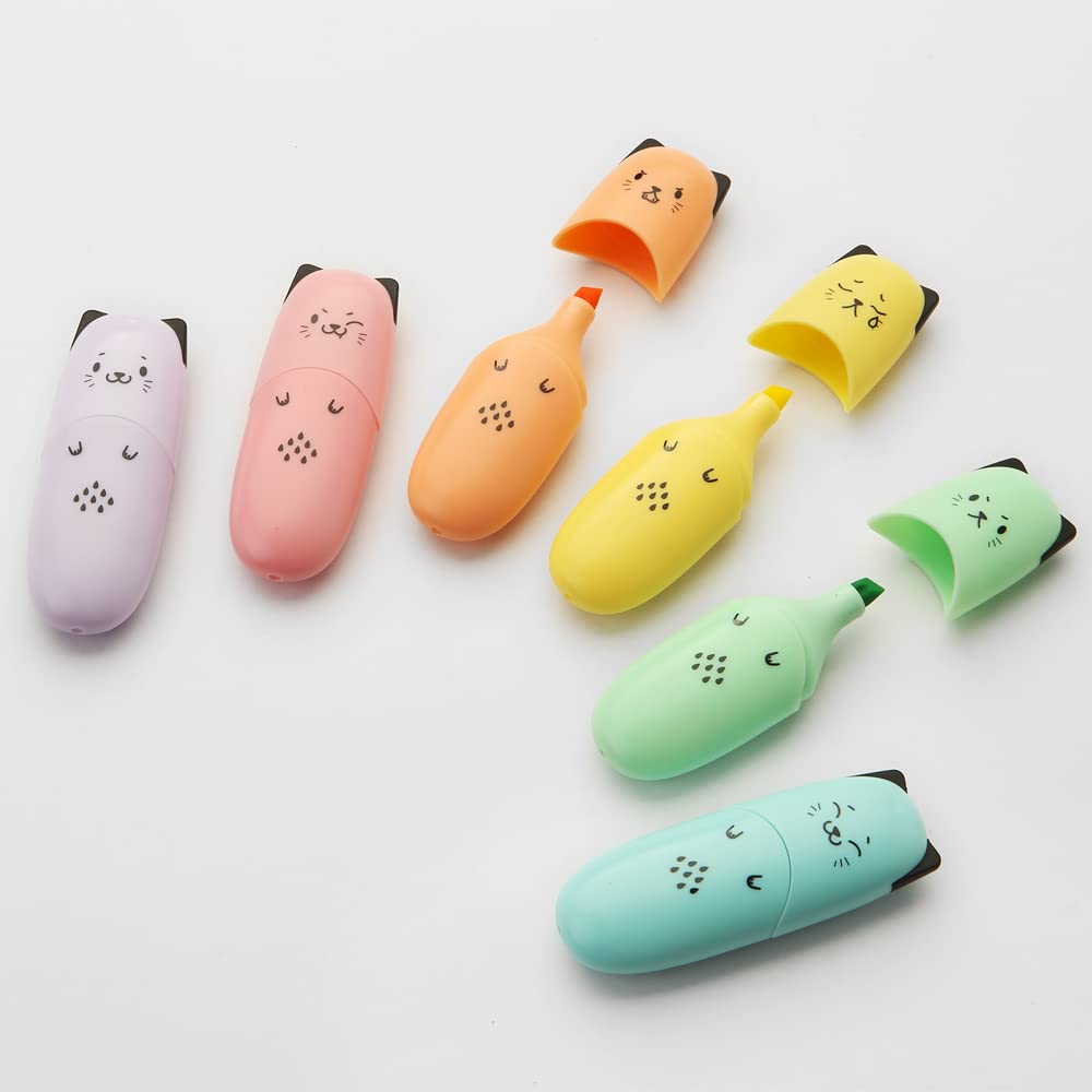 enlegend 12 pieces Cute Animal Design Vet Tech Week Gifts Mini Highlighter Pen Assorted Colors