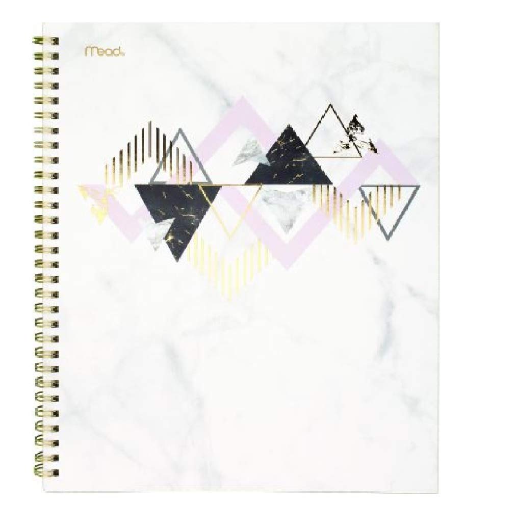 Mead Spiral Notebooks, 1 Subject, College Ruled Paper, 80 Sheets, Modern Chic, 3 Pack (38196)