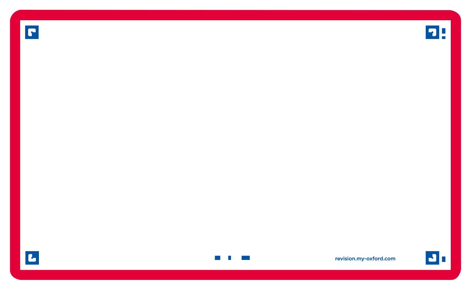 Flash Cards by Oxford, Blank with Red Frame, Pack of 80 Cards, 7.5x12.5cm Size, 400133892