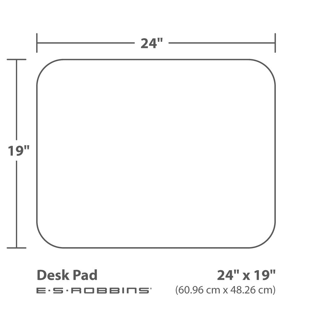 Black Vinyl Desk Pad, 24 x 19, Matte