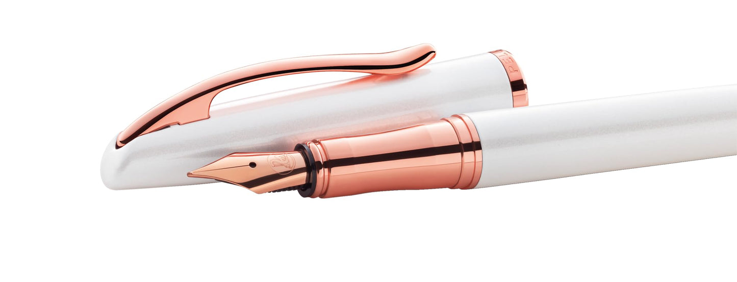 Pelikan Jazz Noble 821865 Gift Set with Fountain Pen and Ballpoint Pen, Mother of Pearl (White)