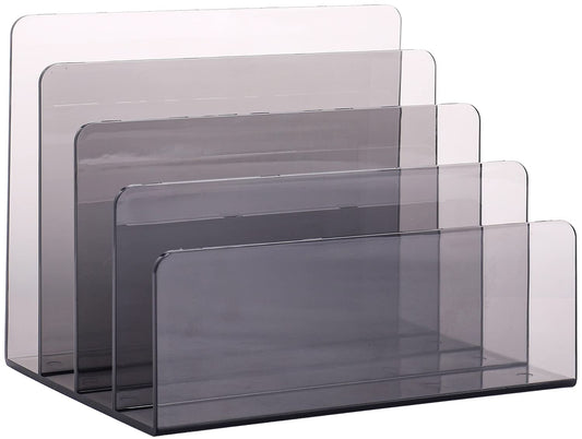 Sooyee 4 Compartment Acrylic File Organizer Holder Folder Organizer for Desk,Office Decorations for