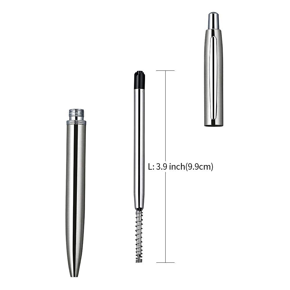 ChaoQ 6 Pcs Retractable Metal Ballpoint Pens, for Gift, Business, Office