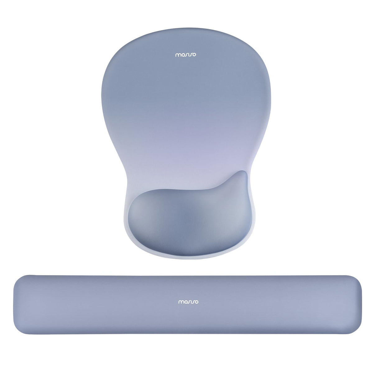 MOSISO Wrist Rest Support for Mouse Pad & Keyboard Set,Stone Blue