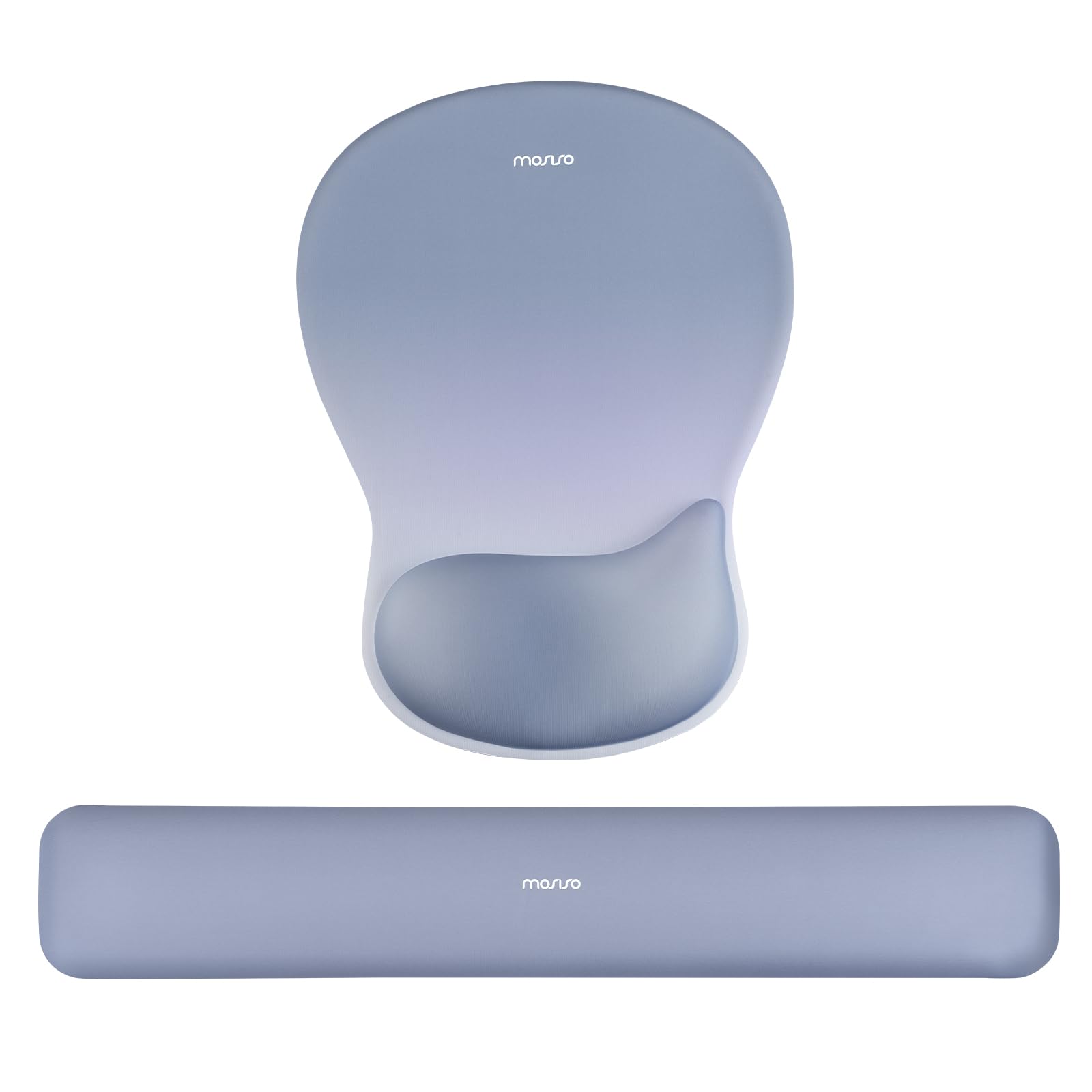 MOSISO Wrist Rest Support for Mouse Pad & Keyboard Set,Stone Blue