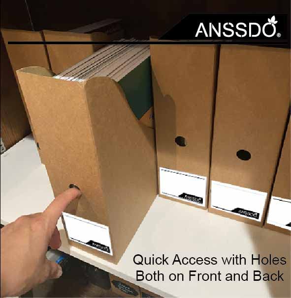 ANSSDO12 Pack Brown Kraft Cardboard Magazine Holder Bulk