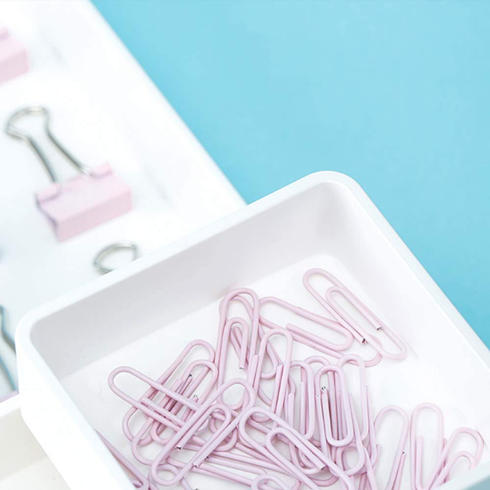 Creechwa Paper Clips Binder Push Pin Set, Assorted Sized Binder Clips