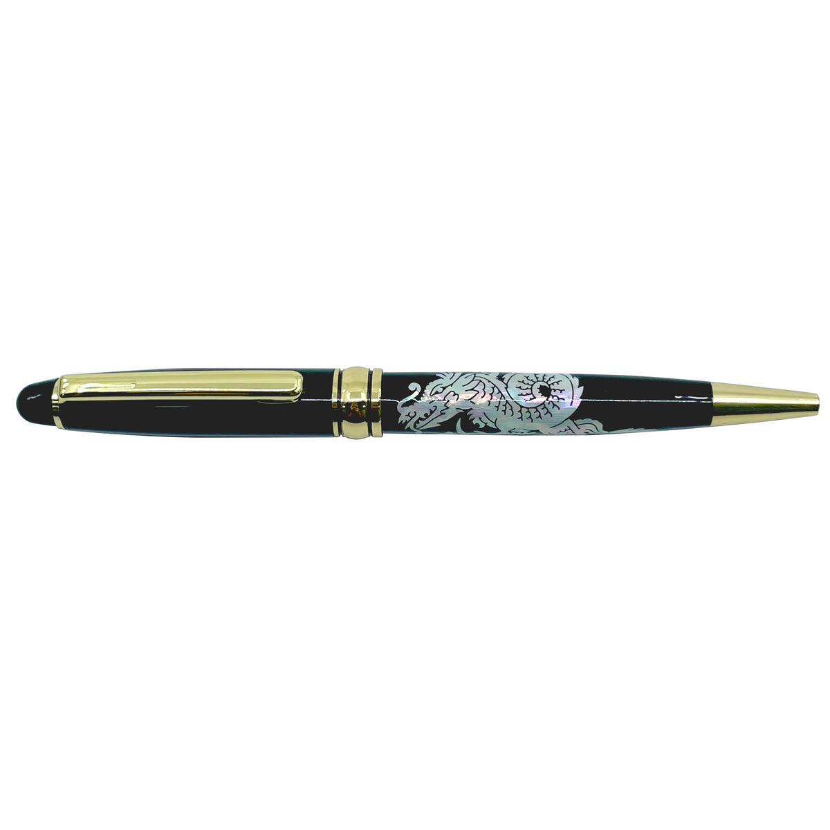 Nacreh Inlay Mother of Pearl Design Handmade Ballpoint Pen Retractable Executive Gift Deluxe