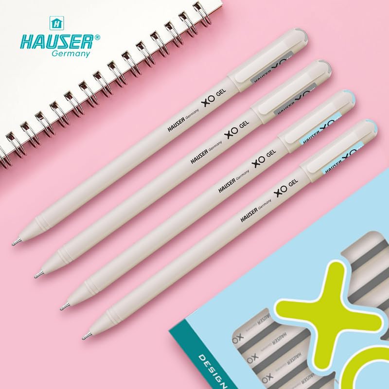 Hauser XO Gel Pen Wallet Pack | Sleek Body & Minimalistic Design With Matt Finish | Solid Body