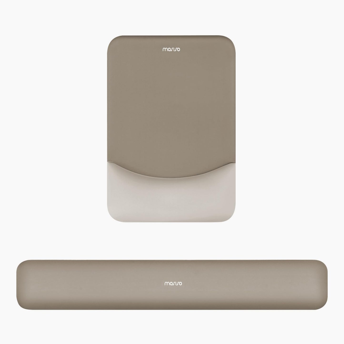 MOSISO Wrist Rest Support Mouse Pad & Keyboard Set, Bronze Brown