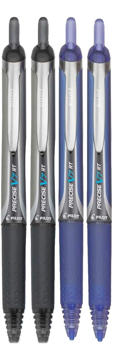 Advantage Gifts Precise V7 RT Retractable Rolling Ball Pens, Fine Point (.7mm), Assorted Colors