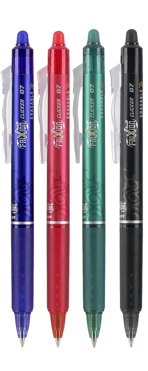 Advantage Gifts Clicker Retractable Erasable Gel Pens Fine Point (.7mm) Assorted Colors