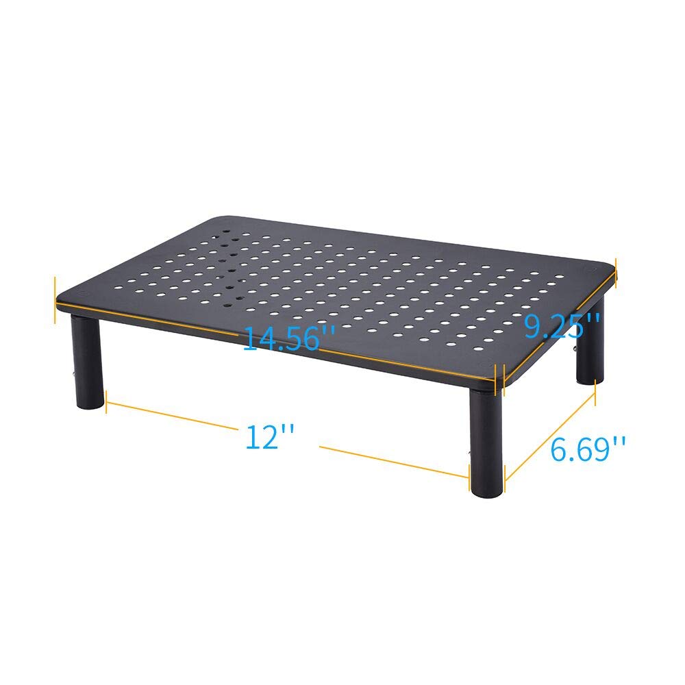 2 Pack Monitor Stand Rise 3 Height Adjustable,Computer, iMac, Pc, Printer, Desktop Ergonomic Metal