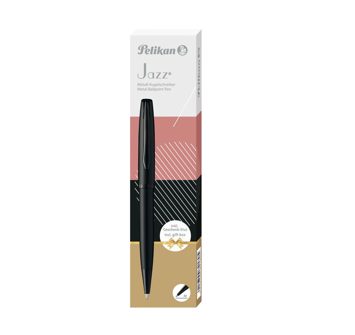 Pelikan Jazz Noble Ballpoint Pen Carbon (Black), Right Handed and Left-Handed Users, Elegant Metal