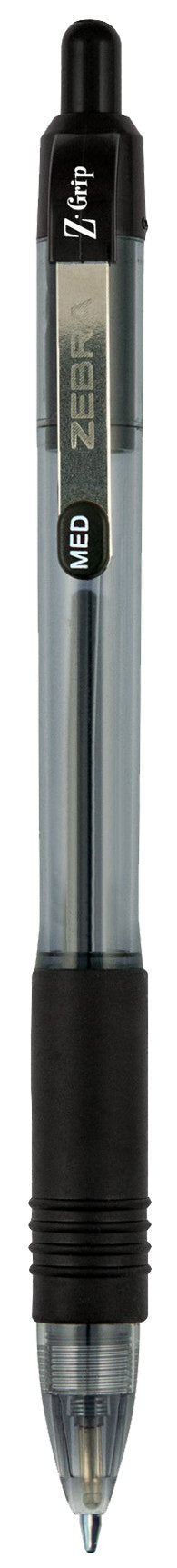 Zebra Pen Z-Grip Retractable Ballpoint Pen, Black Ink, 1.0mm, 6-Pks 144 Ttl