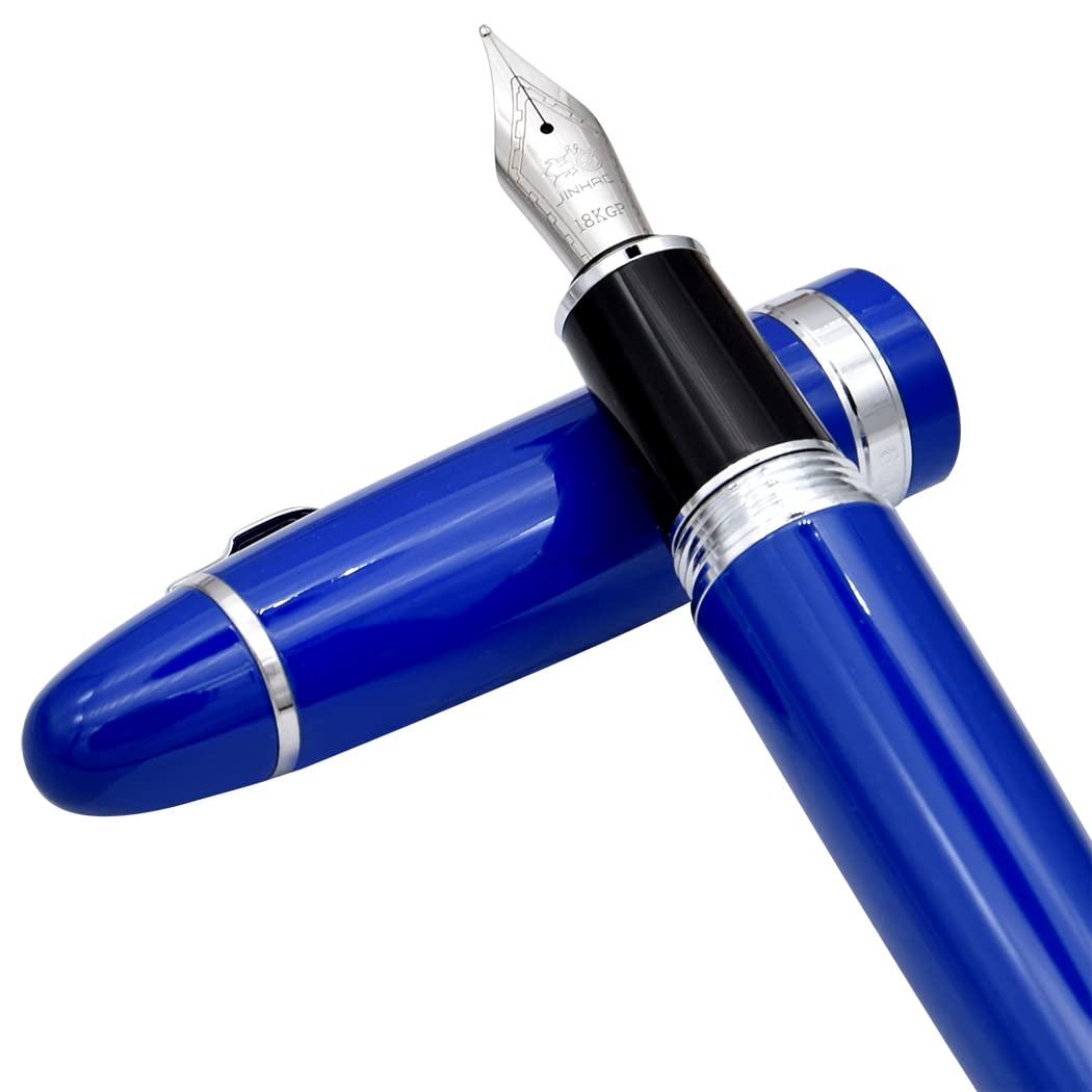 zoohot Jinhao 159 Fountain Pen Heavy Big Pen 3 Pieces in 3 Colors (Red, White, Blue)