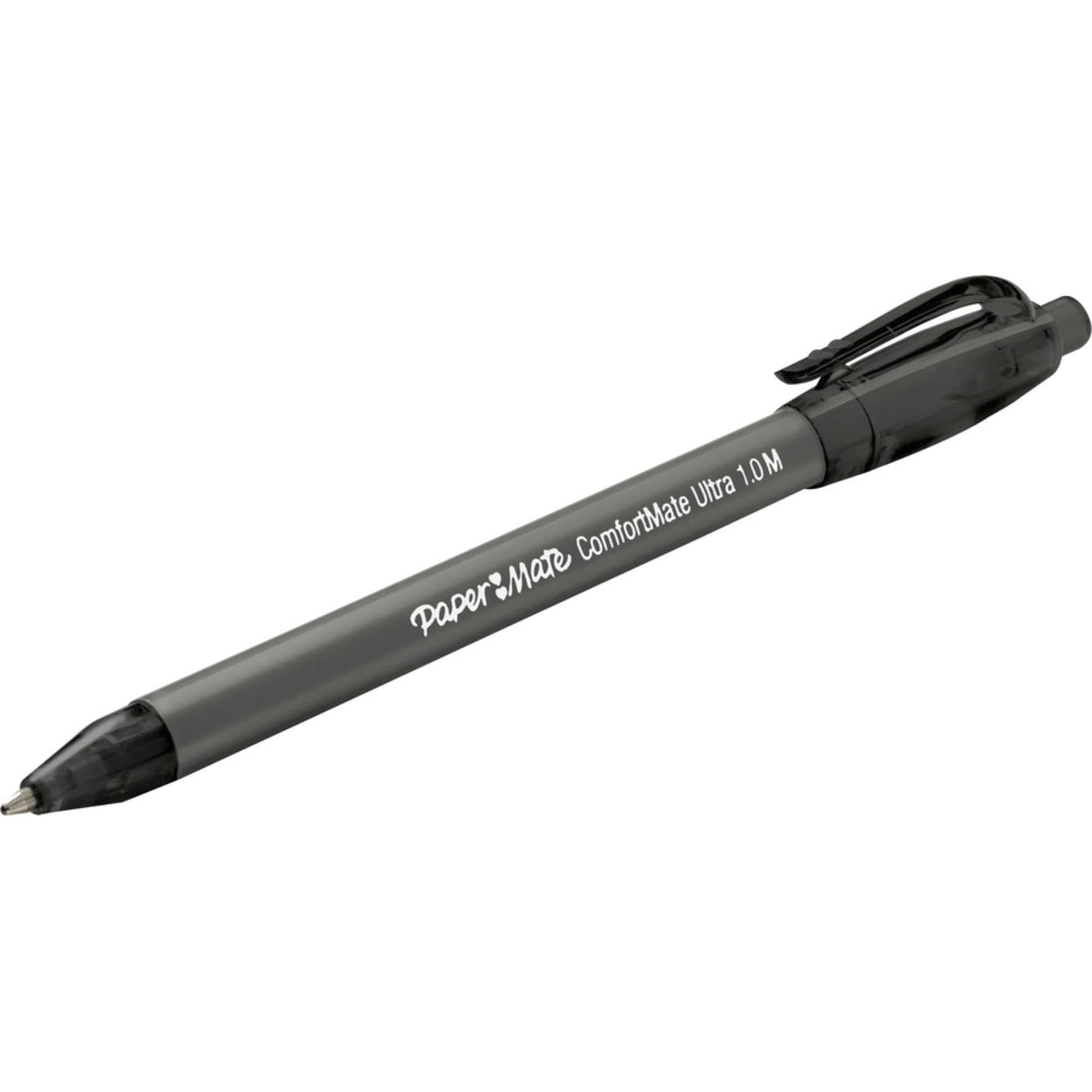 Paper Mate ComfortMate Retractable Ballpoint Pens, Medium Point, Black, 12 Count