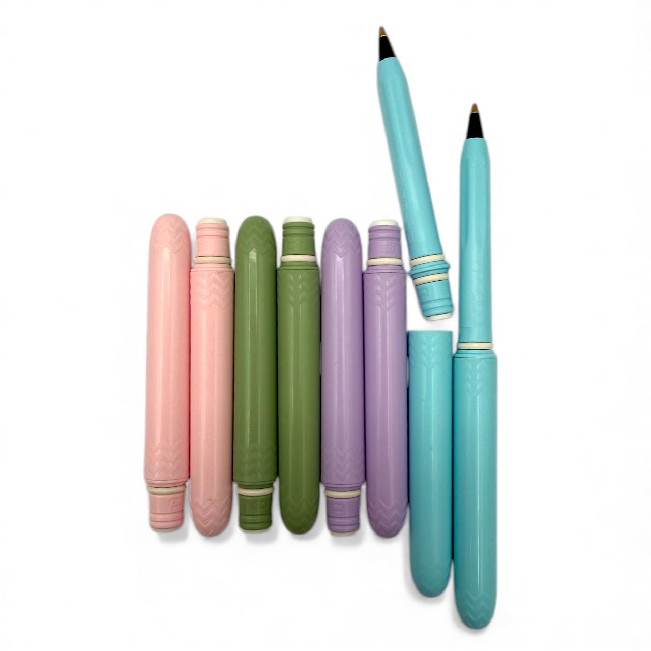 Pokka 8-Pack of Pastel Pens – Cute, Chic & Functional Pocket Ballpoint Pens – Compact & Refillable