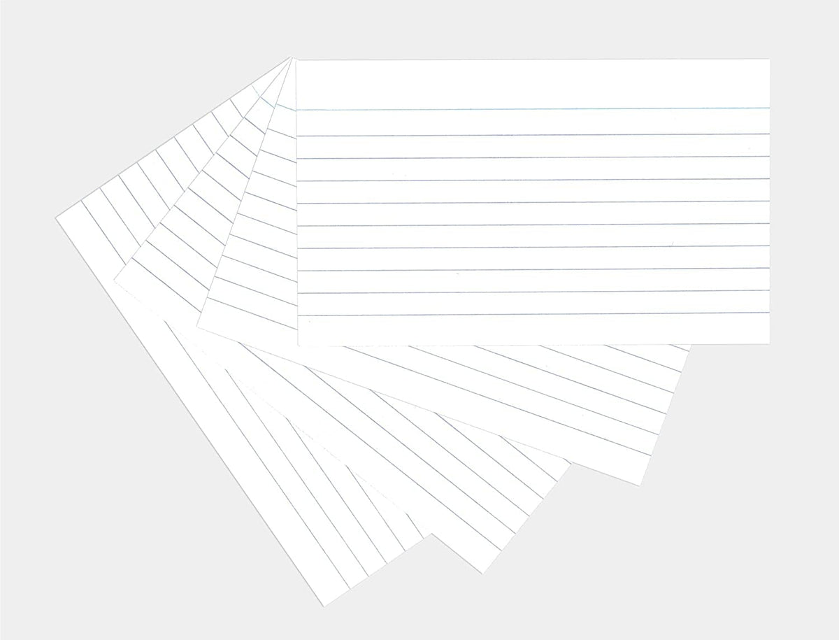 Silvine 5x3" Record Cards - Lined with headline, 100 cards per pack. Ref 553W (127 x 76mm)