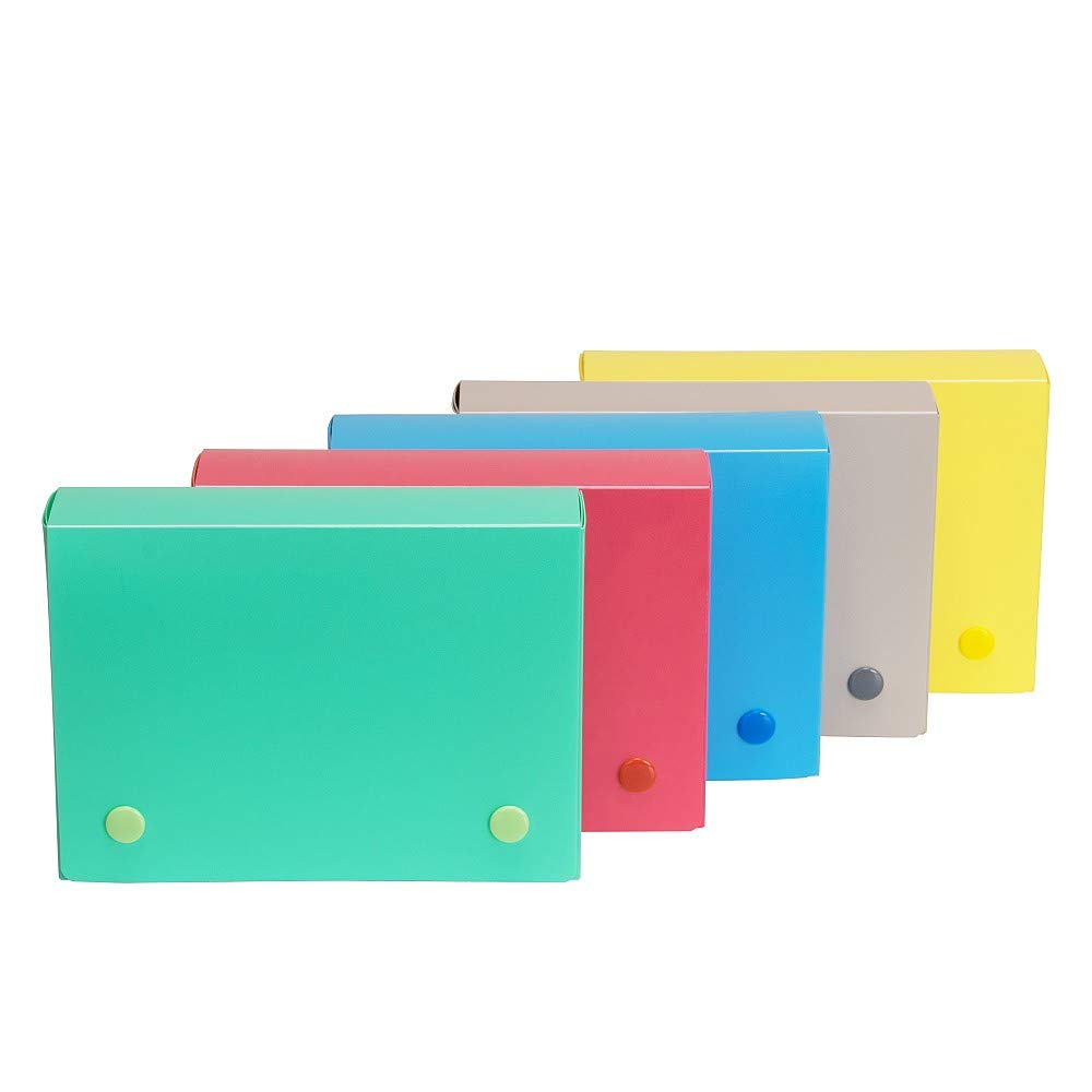 Index Card Case, 4x6 Inch Index Card Holder, Fits Up to 200 Cards Per Case - with 5 Dividers and