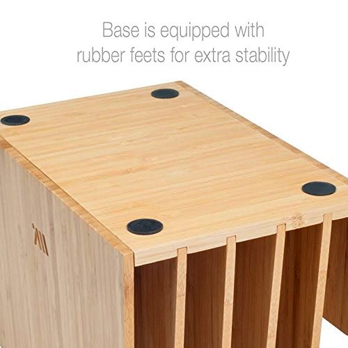 MobileVision Bamboo Desktop File Folder Organizer and Paper Tray, 5 Slots