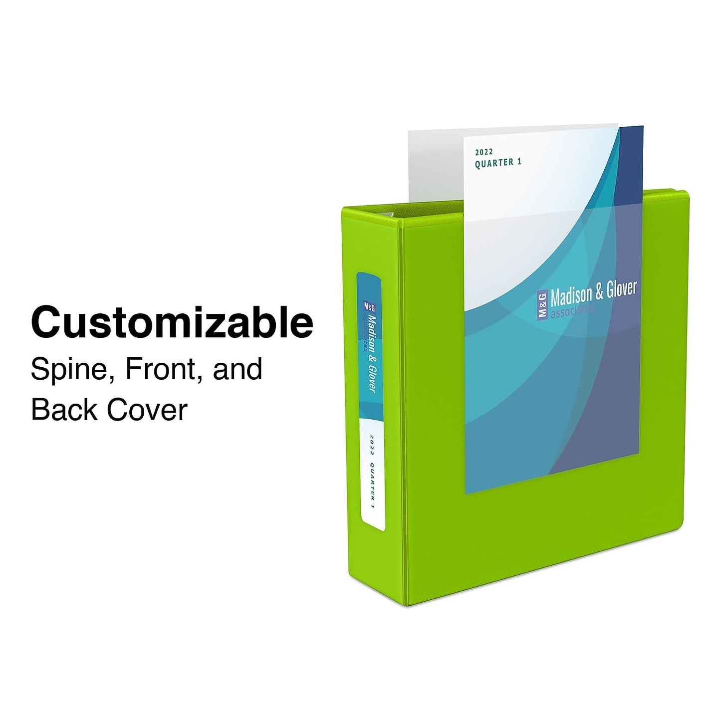 Staples Heavy-Duty 2" D-Ring View Binder, Chartreuse, 450-Sheet Capacity