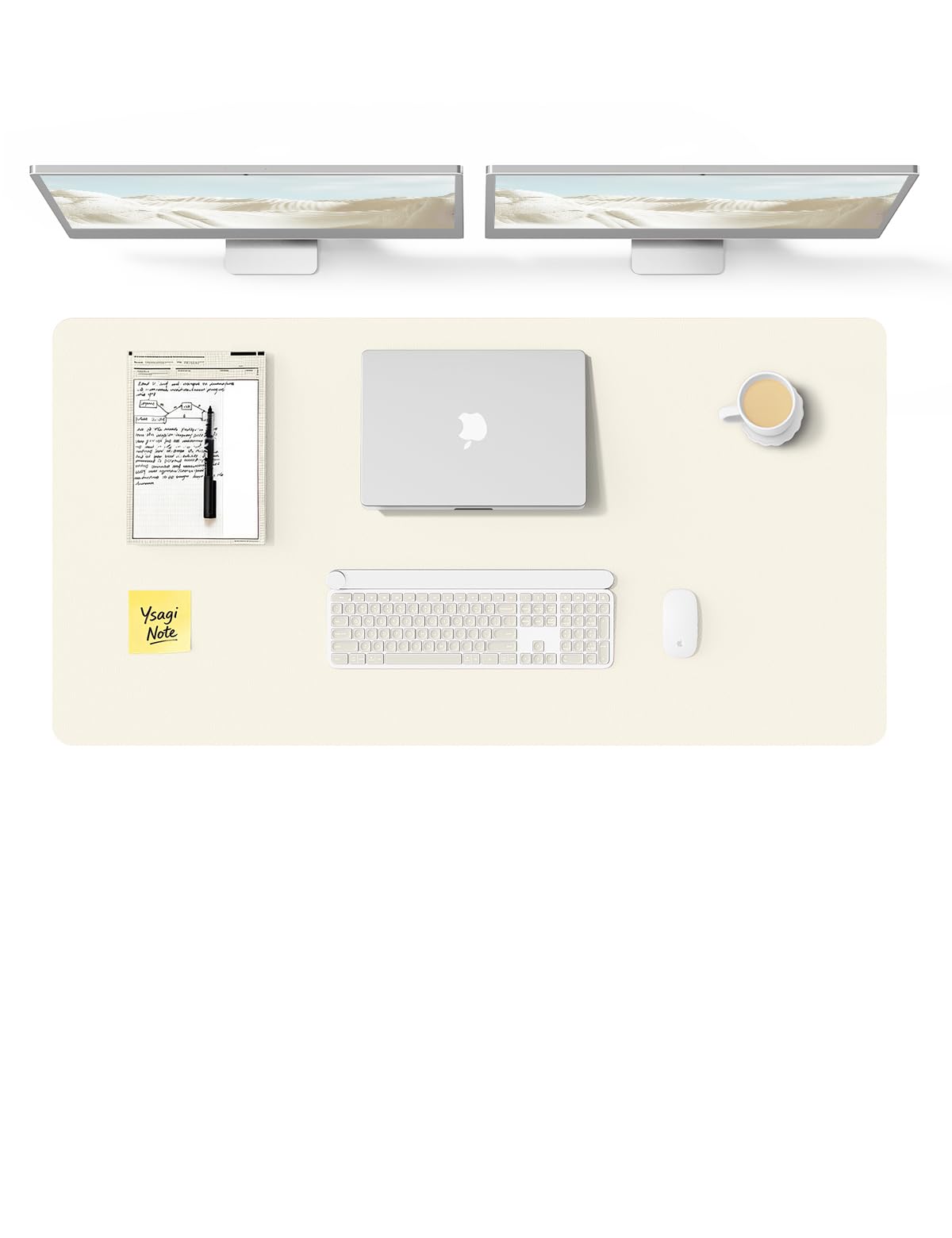 YSAGi Leather Desk Protector, Office Mat, Large Mouse Mat, Non-Slip PU Leather Blotter, Laptop Desk