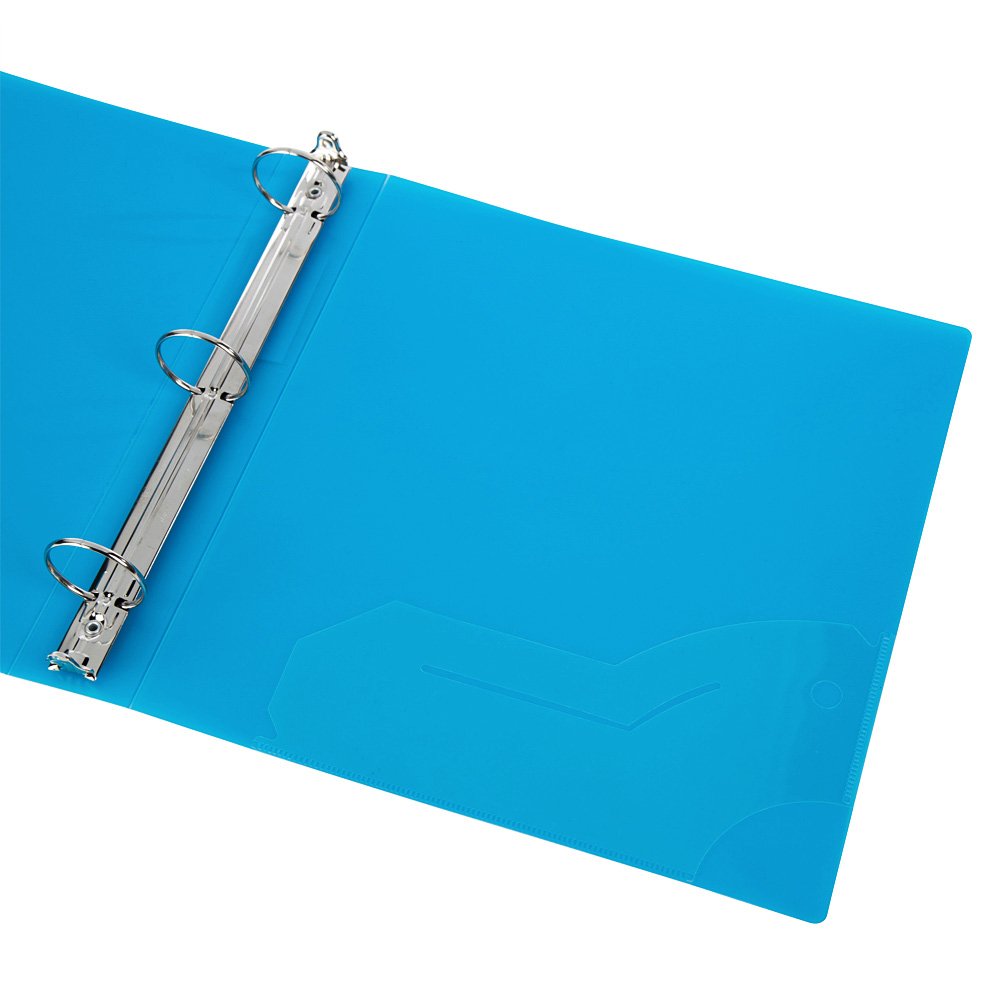 Filexec 50003-6492 6492, 1" Frosted Ring Binder, Set of 6, 6 Assorted Colors, Blueberry