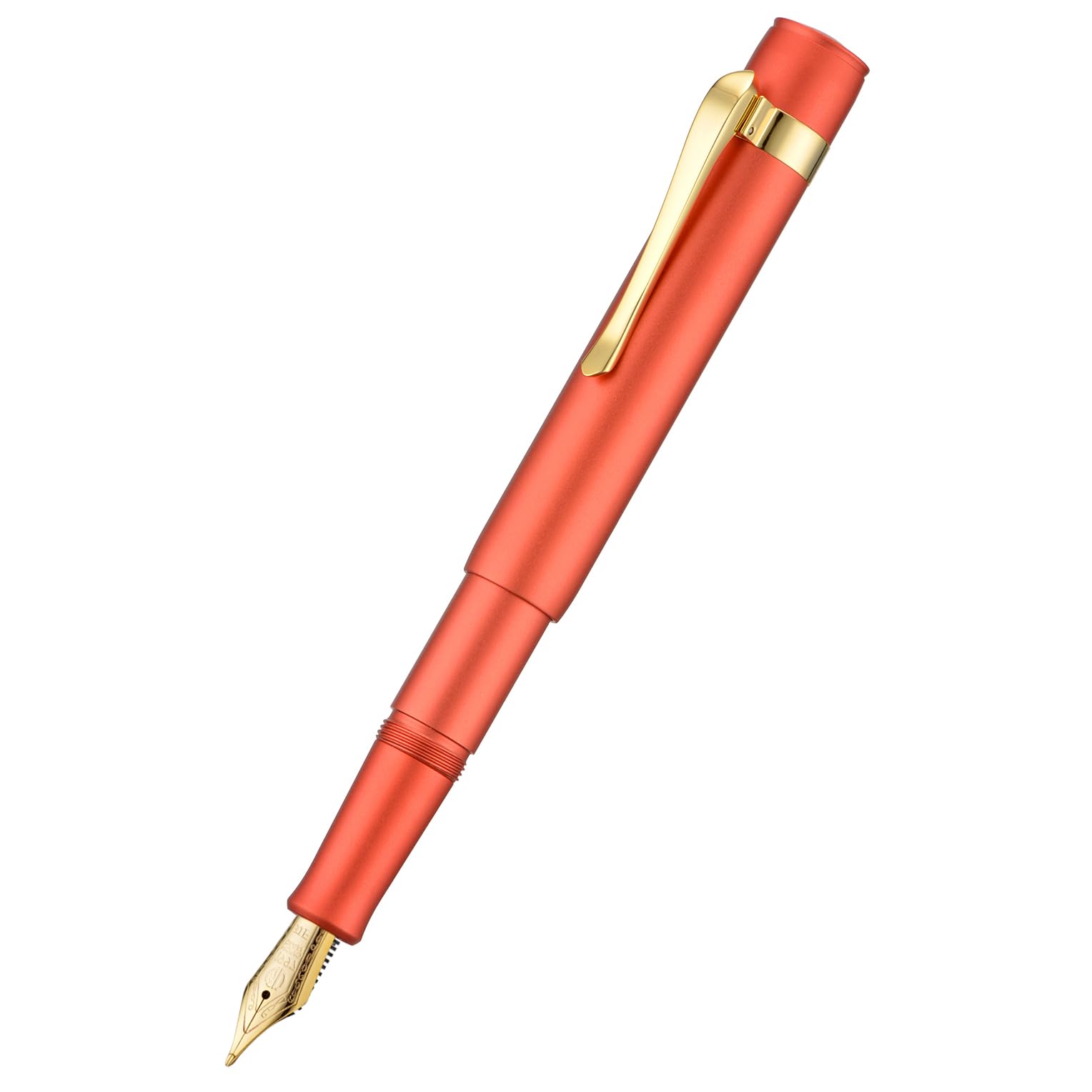 HONG DIAN M2 Black Forest Mini Fountain Pen, Long Blade Nib & Sleek Shape Aluminium Short Pocket