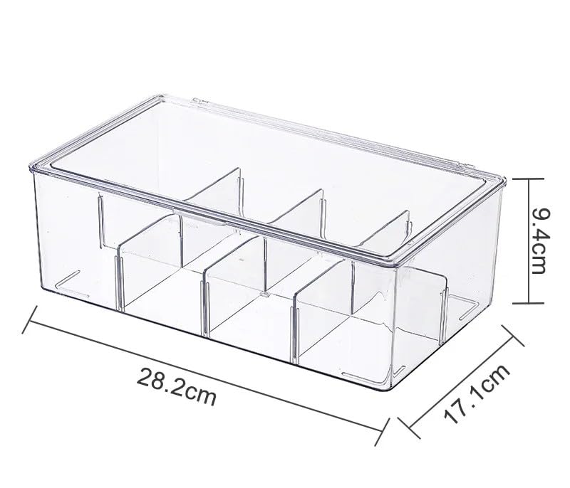 Vtopmart Clear Organizers,Stackable Storage Containers for Office Supplies,Desk Organization and